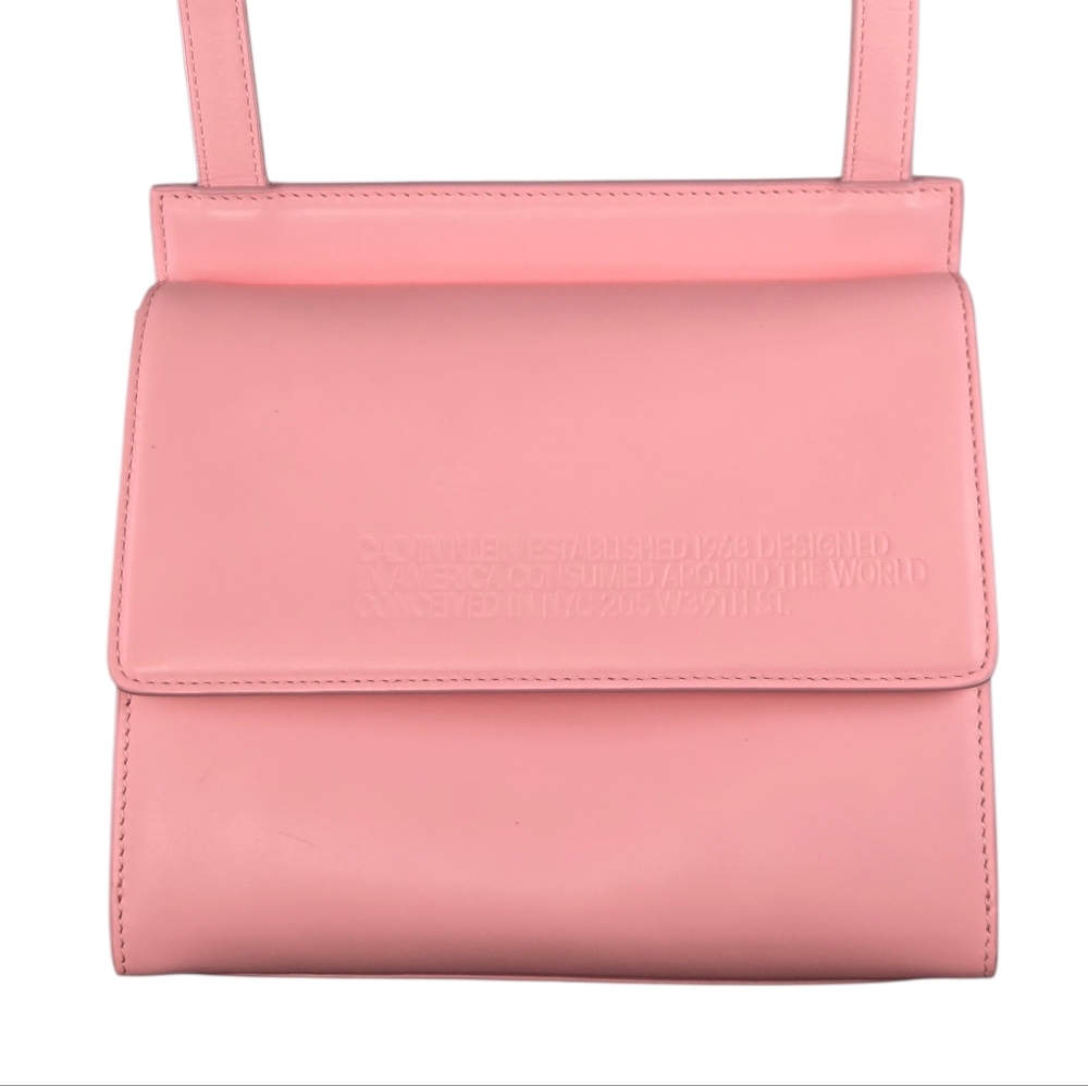 Calvin Klein 205W39NYC Pink Leather Crossbody Bag Raf Simons Italy